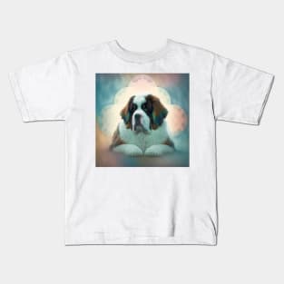Fractal Design of Saint Bernard Kids T-Shirt